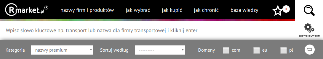 Wyszukiwarka na rmarket.pl